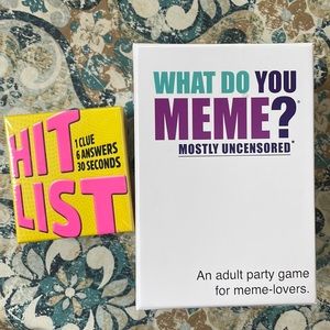 What do you meme and Hit List party games
